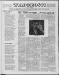 Wiadomości, R. 13 nr 2 (615), 1958
