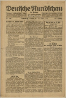 Deutsche Rundschau in Polen. J. 47, 1923, nr 97