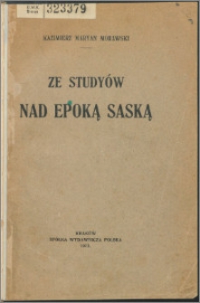 Ze studiów nad epoką saską