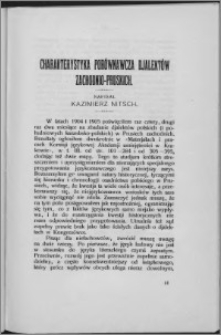 Charakterystyka porównawcza djalektów zachodnio-pruskich