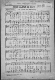 Pieśń majowa do Matki Boskiej : na chór mieszany