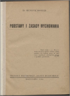 Podstawy i zasady wychowania