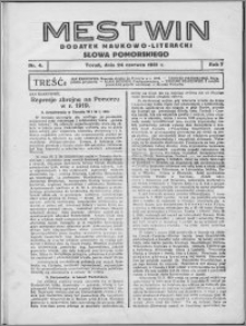 Mestwin, R. 7 nr 4, (1931)