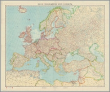 Neue Wandkarte von Europa