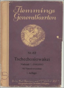 Tschechoslowakei : Maßstab 1:1 000 000 : mit Namenverzeichnis