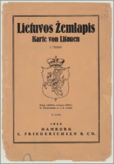 Karte von Litauen = Lietuvos Žemlapis
