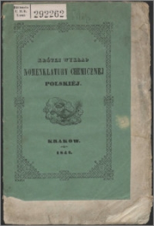 Krótki wykład nomenklatury chemicznéj polskiéj