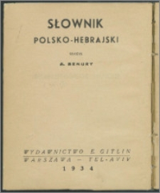 Słownik hebrajsko-polski
