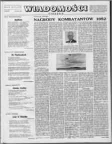 Wiadomości, R. 7 nr 49 (349), 1952