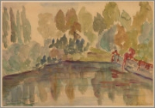 Żelazowa Wola. Staw w parku