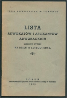 Lista adwokatów i aplikantów adwokackich