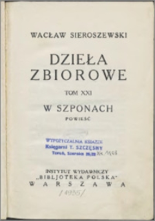 W szponach : powieść