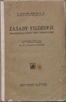Zasady filozofji : dwadzieścia cztery tezy tomistyczne