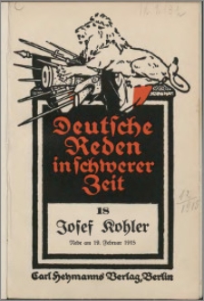 Der heilige Krieg : Rede am 19. Februar 1915