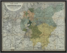 Karte von Deutschland und einem Theile der angrenzenden Länder mit Angabe sämmtlicher Eisenbahnen