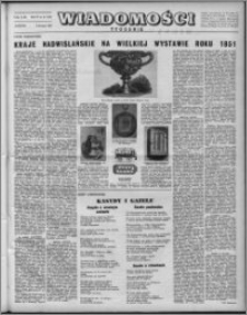 Wiadomości, R. 6, nr 31 (279), 1951