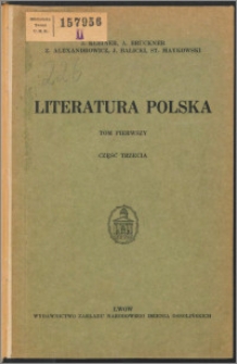 Materiały pomocnicze do literatury polskiej T. 1, Od początków piśmiennictwa do powstania listopadowego