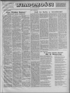 Wiadomości, R. 2, nr 33 (72), 1947