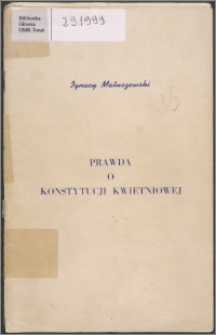 Prawda o konstytucji kwietniowej
