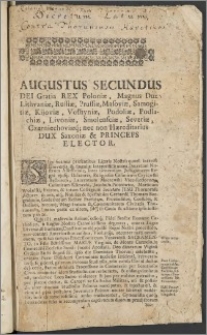 Decretvm Jnter Coll. Societatis Jesv Thorunen. Act. atq[ue] Magist. & Communitatem Thorunen. Citt. : [Dat.:] Actu[m] Varsaviae sub tempus Comitiorum Regni Generalium [...] Die 30. Mensis 8bris, Anno Domini 1724 [...] : Relatio [...] Joannis in Słupow Szembek Supremi Cancell. Łomzensis Grauden. Capitanei