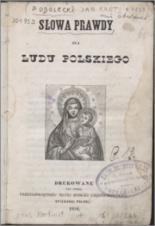 Słowa prawdy dla ludu polskiego