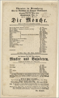 [Afisz:] Die Mönche. Lustspiel in 3 Akten nach dem Französischen von Tenelli