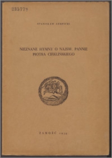 Nieznane hymny o Najśw. Pannie Piotra Cieklińskiego
