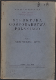Struktura gospodarstwa polskiego. T. 1, Formy produkcji i zbytu