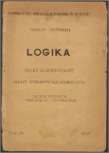 Logika (kurs elementarny). Skrypt wykładów dla studentów
