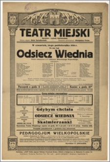 [Afisz:] Odsiecz Wiednia. Sztuka historyczna w 5 odsłonach Wincentego Rapackiego