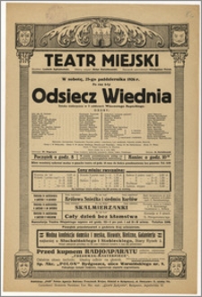 [Afisz:] Odsiecz Wiednia. Sztuka historyczna w 5 odsłonach Wincentego Rapackiego