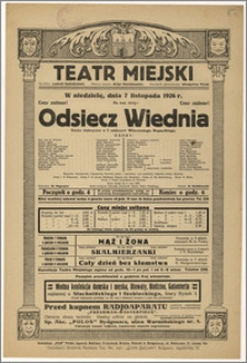[Afisz:] Odsiecz Wiednia. Sztuka historyczna w 5 odsłonach Wincentego Rapackiego