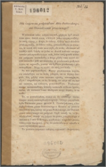 Dlaczego nie podpisałem ani Aktu Poitierskiego ani Oświadczenia przeciwnego?