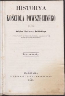 Historya kościoła powszechnego. T. 4