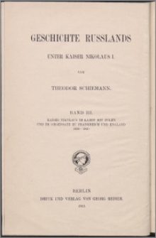 Kaiser Nikolaus im Kampf mit Polen und im Gegensatz zu Frankreich und England, 1830-1840