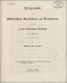 Programm der Städtischen Realschule zu Bromberg [...]