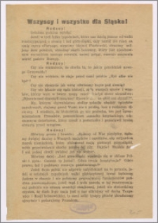 Wszyscy i wszystko dla Śląska!