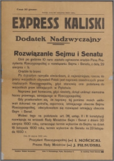 Ekspress Kaliski : Dodatek Nadzwyczajny