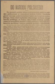 Do narodu Polskiego!