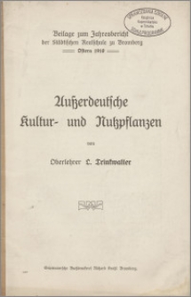 Außerdeutsche Kultur- und Nutzpflanzen