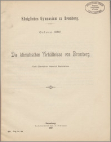 Die klimatischen Verhältnisse von Bromberg