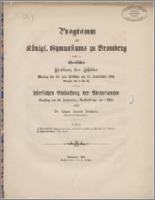 Programm des Königl. Gymnasiums zu Bromberg