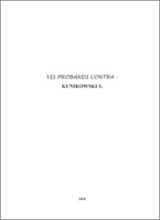 Vis probandi contra - Kunikowski S.