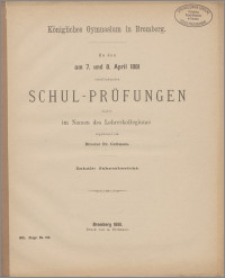 Königliches Gymnasium in Bromberg. Zu den am 7. und 8. April 1881 stattfindenden Schul-Prüfungen