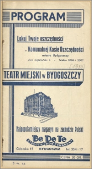 [Program:] Królewna Śnieżka i siedmiu karłów. Baśń fantastyczna w 6 obrazach ze śpiewami i tańcami