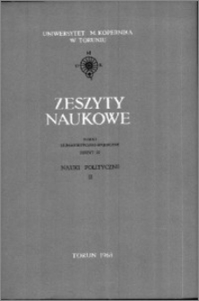 Acta Universitatis Nicolai Copernici. Nauki Humanistyczno-Społeczne. Nauki polityczne, z. 2 (27), 1968