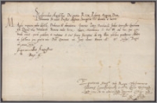 Zygmunt August król polski poleca Zbigniewowi Spytkowi Tarnowskiemu podskarbiemu wielkiemu koronnemu wydać z żup wielickich 6 bałwanów soli na ręce Piotra Dembieńskiego sędziego ziemskiego krakowskiego