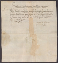 Zygmunt August król polski nakazuje Spytkowi Tarnowskiemu i Janowi Lutomirskiemu administratorom żup wydać z salni wielickich 6 bałwanów soli dla Janusza Górskiego poborcy podatkowego w księstwie oświęcimskim