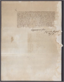 Zygmunt August król polski do cesarza Ferdynanda I. Prosi cesarza, aby ze względu na nadużycia polskich pisarzy celnych nakazał władzom celnym Austrii przesyłać odpisy kwitów superintendentowi Mikołajowi Kośli