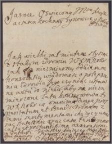 Jakub Ludwik Sobieski królewicz polski do swego bratanka [ks Radziwiłła?]. Cieszy się z poprawy stanu zdrowia i życzy całkowitego wyleczenia